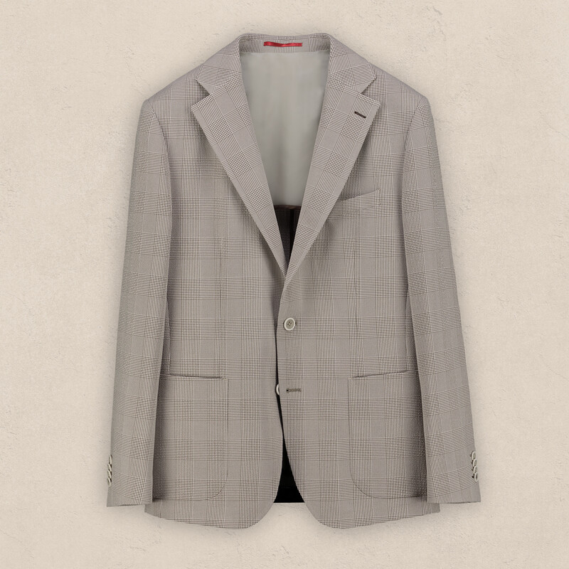 Mata Ekstra Slim Kareli Açık Kahverengi Ceket 