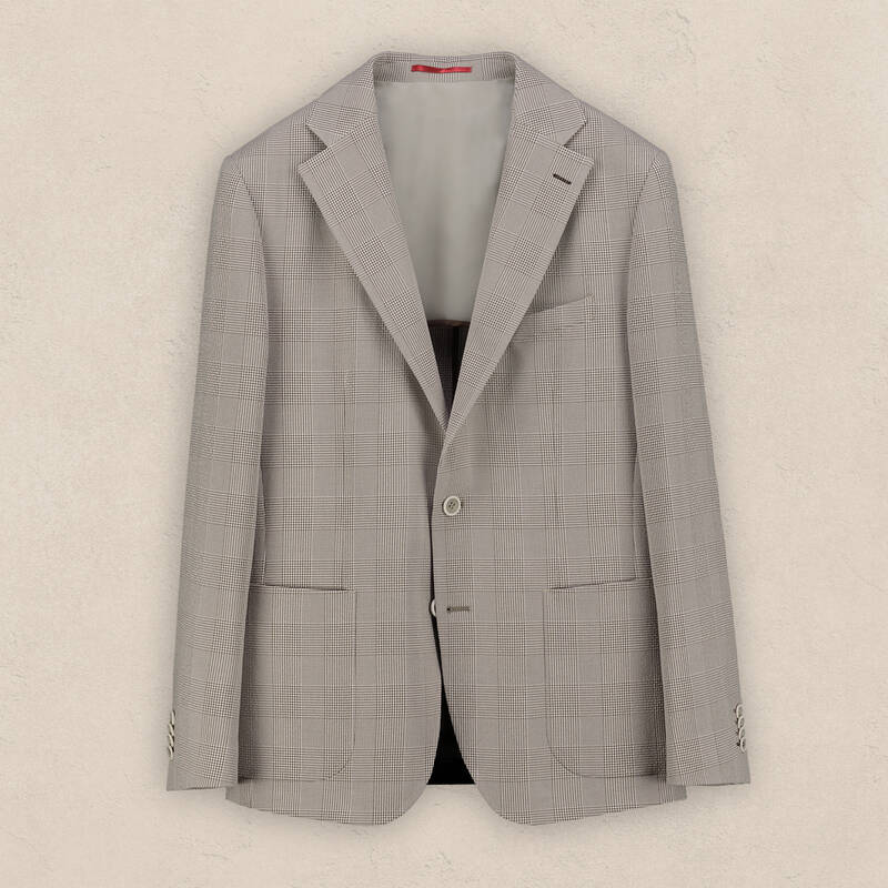 Mata Ekstra Slim Kareli Açık Kahverengi Ceket - 1