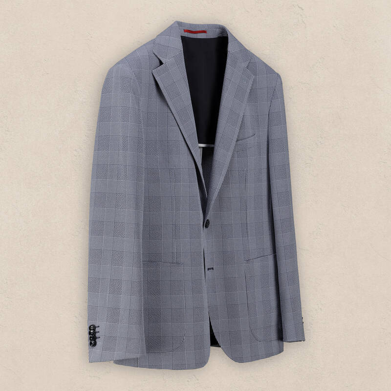 Mata Kareli Koyu Mavi Ceket - 3