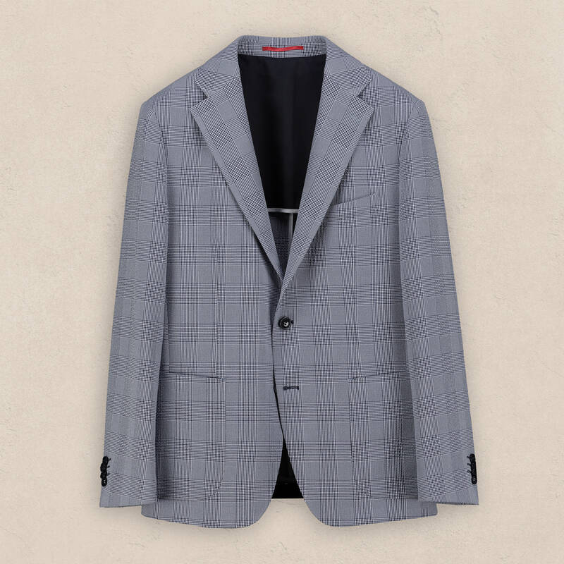 Mata Kareli Koyu Mavi Ceket - 2