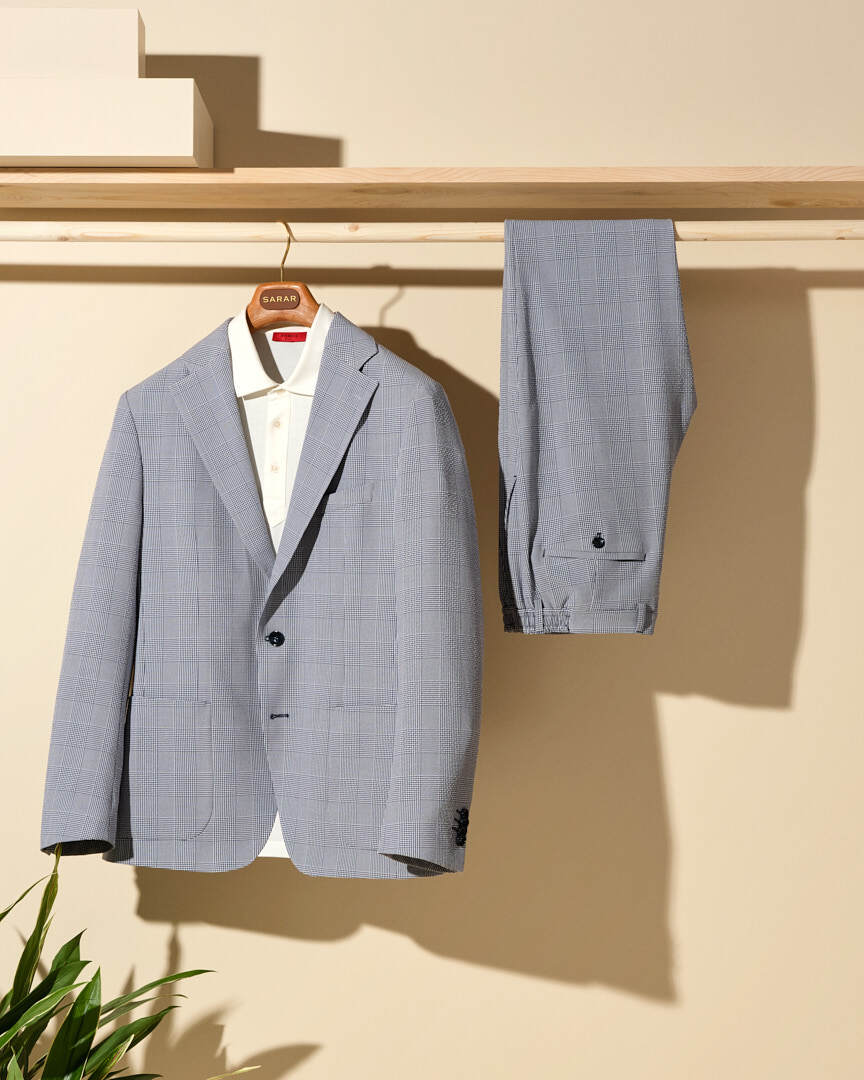 Mata Kareli Koyu Mavi Ceket - 1