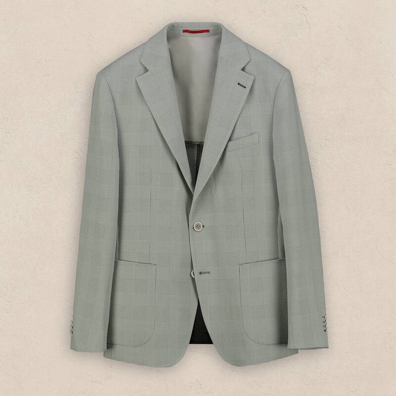 Mata Ekstra Slim Kareli Açık Yeşil Ceket - 1