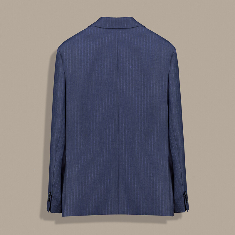 Mata Siduri Ekstra Slim Çizgili Koyu Lacivert Takım Elbise - INTERVIEW