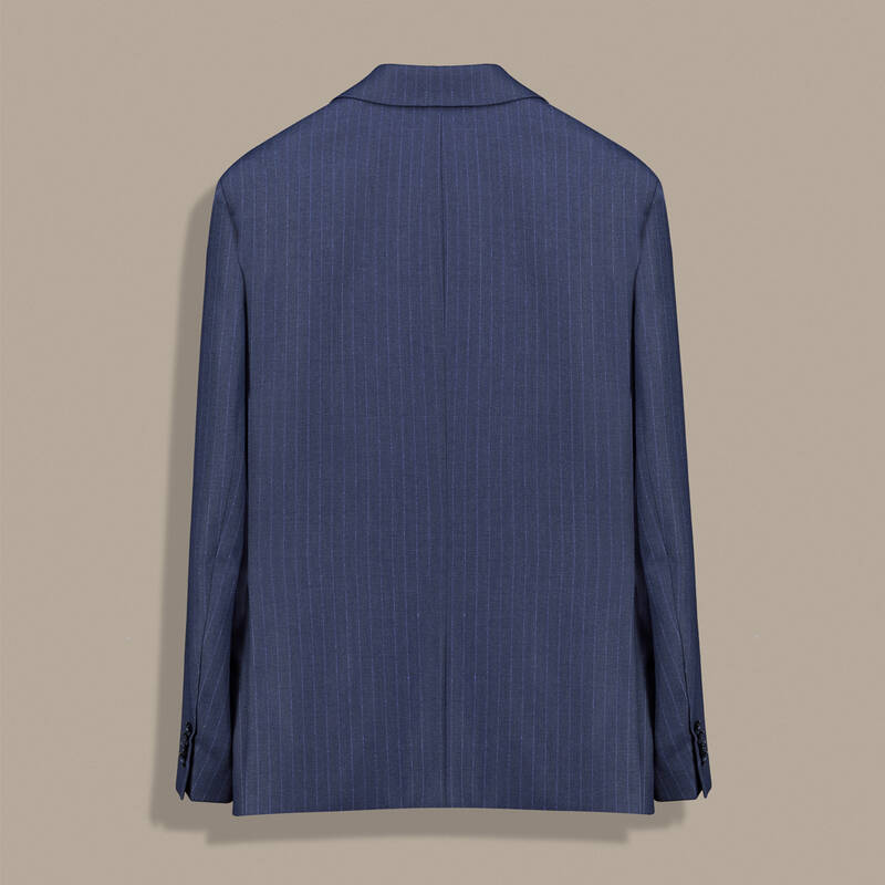 Mata Siduri Ekstra Slim Çizgili Koyu Lacivert Takım Elbise - 2