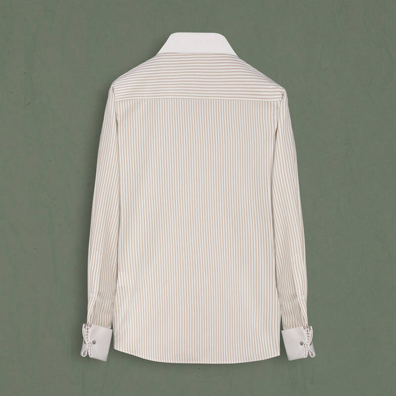 Matilda Çizgili Pudra Gömlek - 3