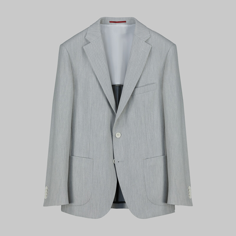 Matteo Ekstra Slim Açık Gri Ceket 