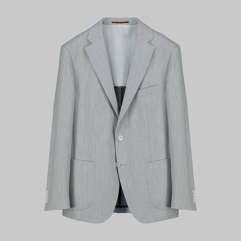 Matteo Ekstra Slim Açık Gri Ceket - 1