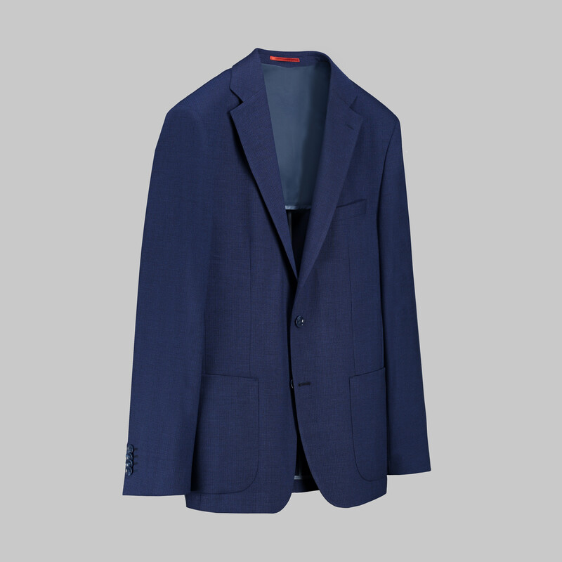 Matteo Dokulu Ekstra Slim Fit Açık Lacivert Ceket - INTERVIEW