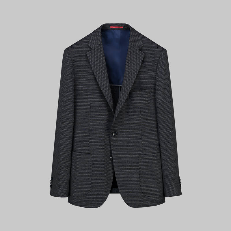 Matteo Ekstra Slim Fit Mikro Desen Antrasit Ceket - 1