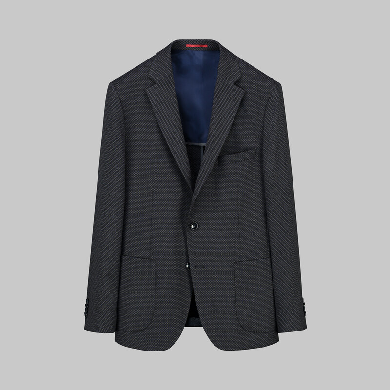 Matteo Ekstra Slim Fit Mikro Desen Antrasit Ceket 