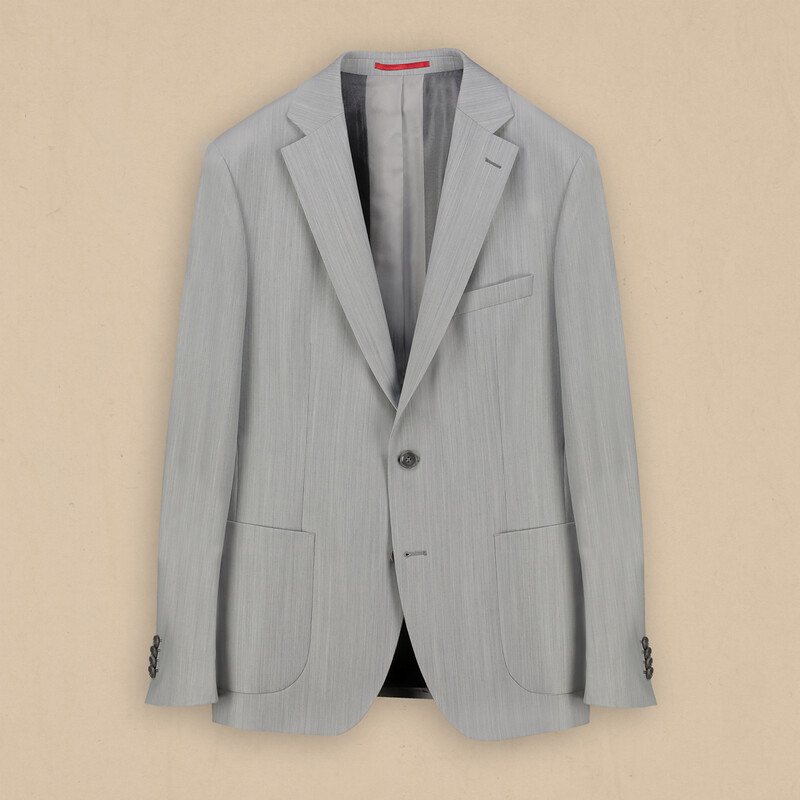 Matteo Born Ekstra Slim Fit Açık Gri Takım Elbise 