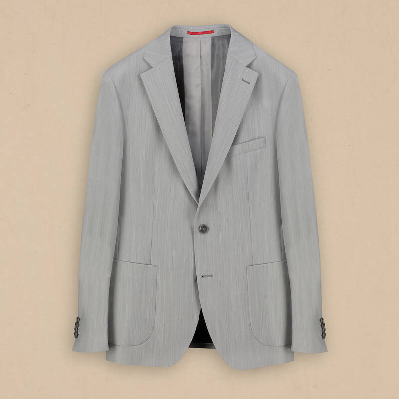 Matteo Born Ekstra Slim Fit Açık Gri Takım Elbise - 1