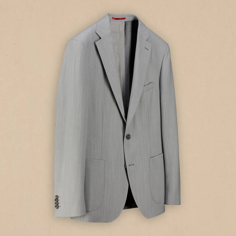 Matteo Born Ekstra Slim Fit Açık Gri Takım Elbise - 2