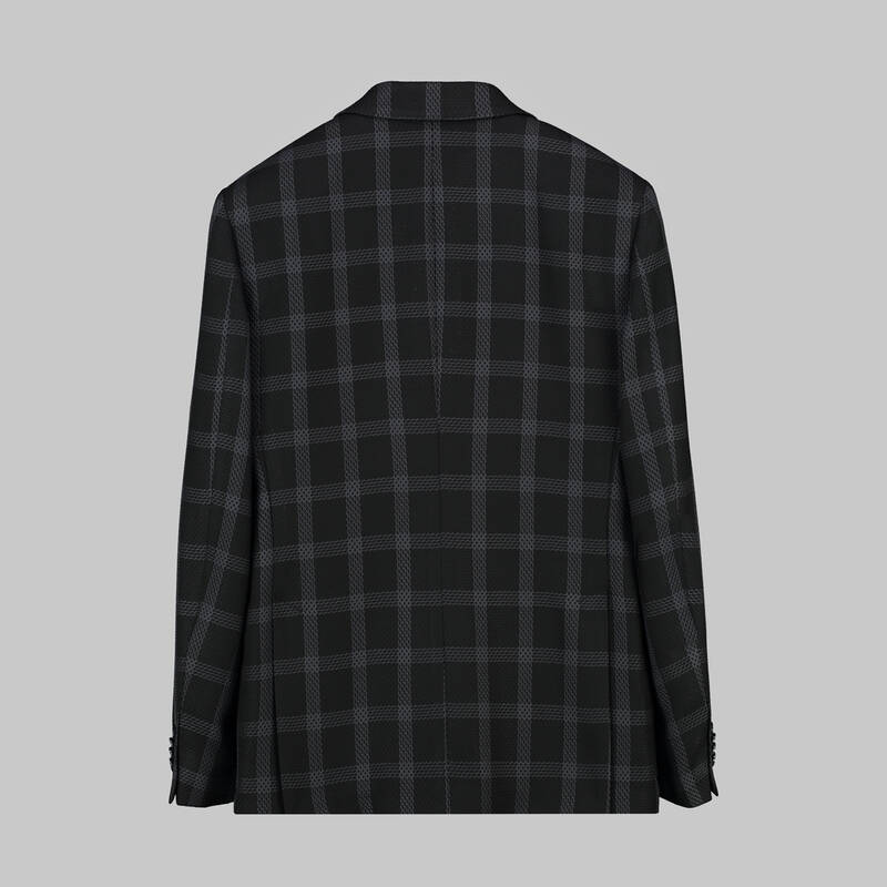Matteo Ekstra Slim Fit Kareli Siyah Ceket - 3