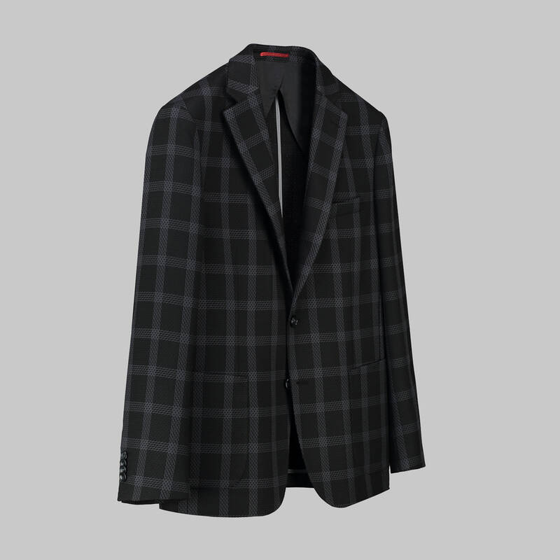 Matteo Ekstra Slim Fit Kareli Siyah Ceket - 2