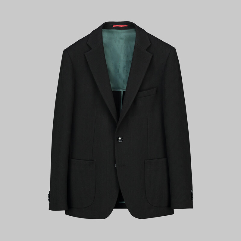 Matteo Ekstra Slim Fit Klasik Siyah Ceket - INTERVIEW