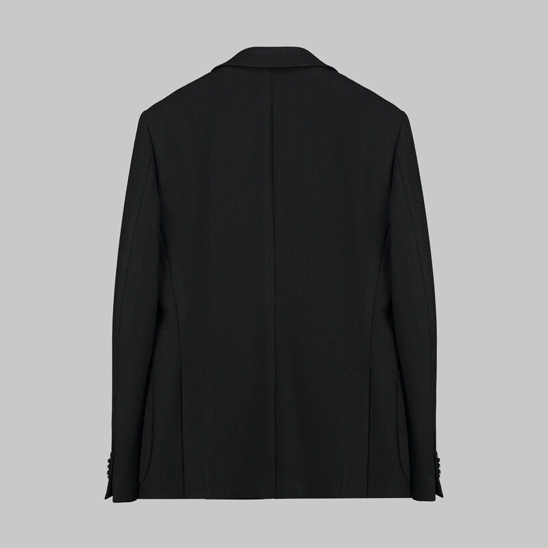 Matteo Ekstra Slim Fit Klasik Siyah Ceket - INTERVIEW