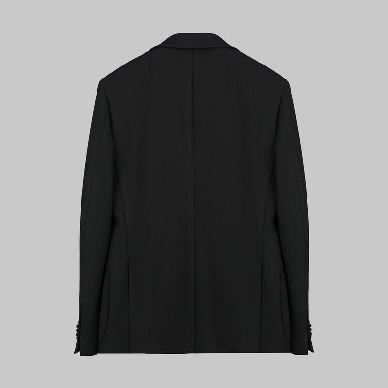 Matteo Ekstra Slim Fit Klasik Siyah Ceket - 4