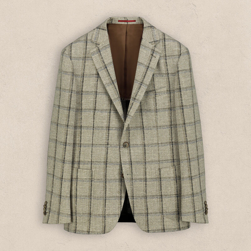 Matteo Ekstra Slim Ekose Bej Ceket 