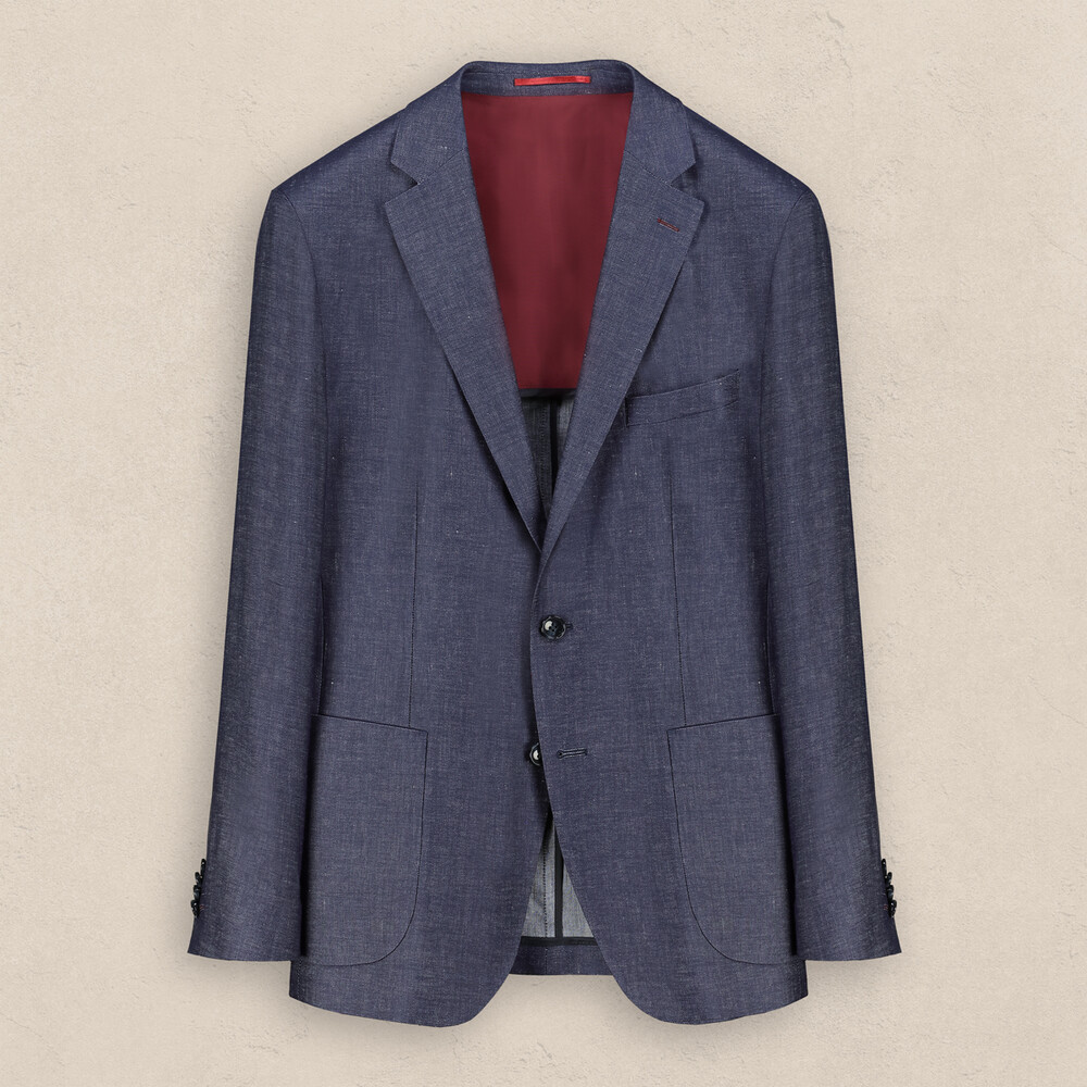 Matteo Ekstra Slim Fit İndigo Mavi Ceket