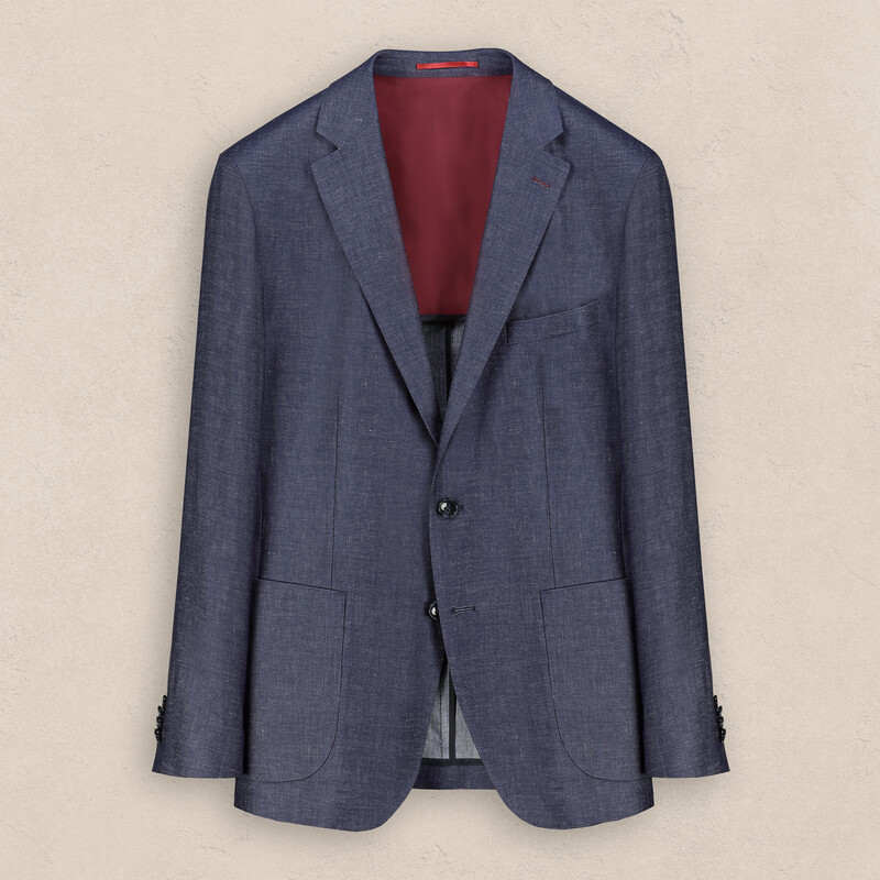 Matteo Ekstra Slim Fit İndigo Mavi Ceket 