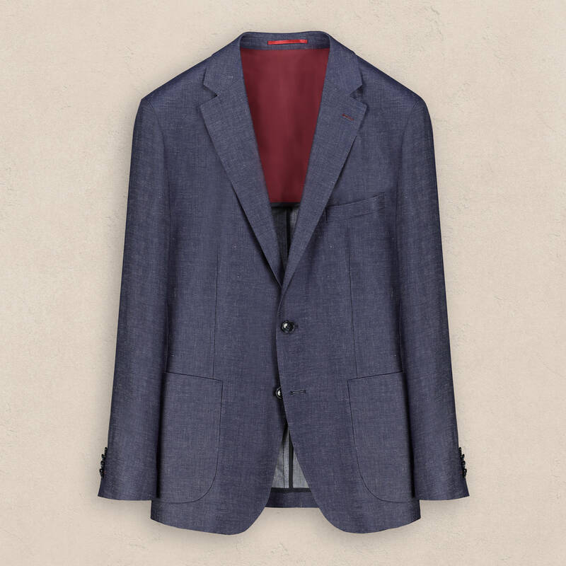 Matteo Ekstra Slim Fit İndigo Mavi Ceket - 1