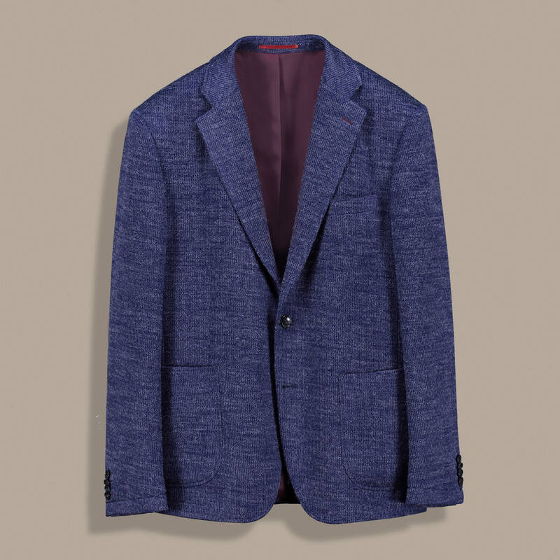 Matteo Dokulu Ekstra Slim Fit Lacivert Ceket - 1