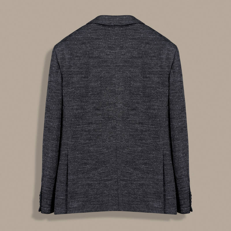 Matteo Dokulu Ekstra Slim Fit Siyah Ceket - 2