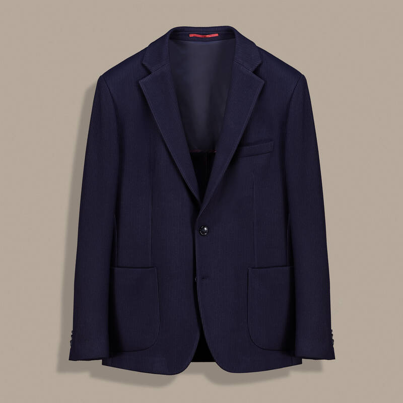 Matteo Ekstra Slim Fitilli Lacivert Ceket - 1