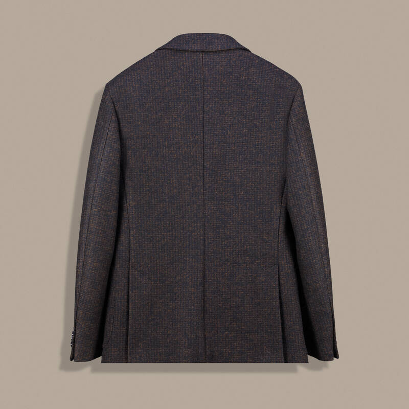 Matteo Ekstra Slim Fit Pitikare Kahverengi Ceket - 2