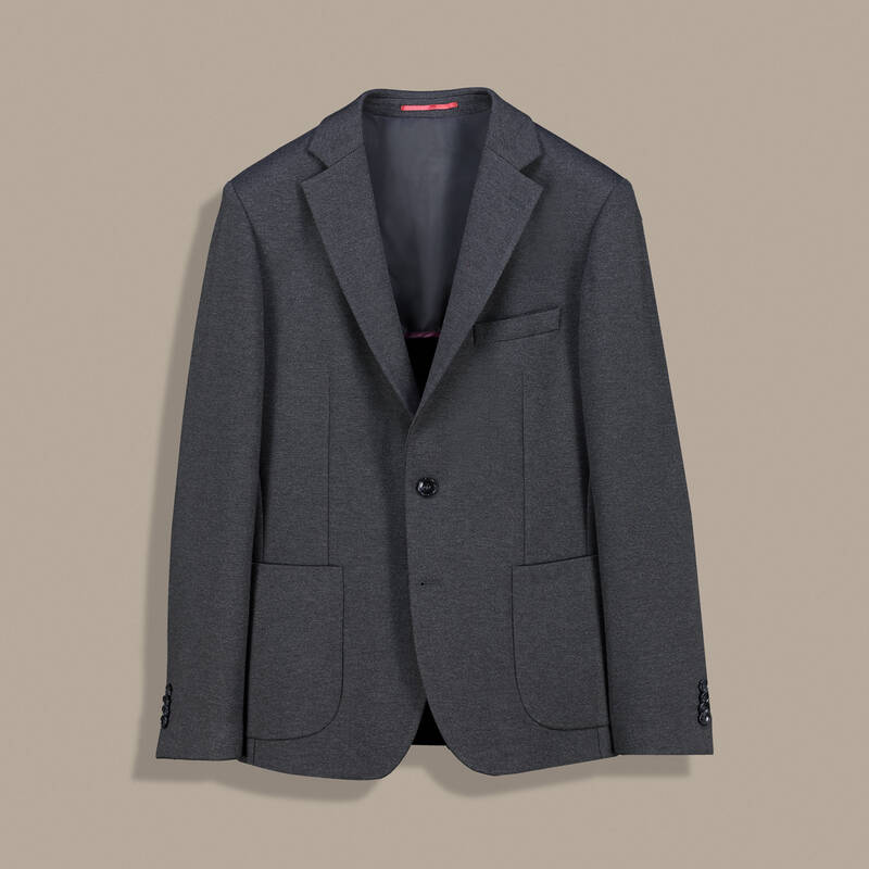 Matteo Ekstra Slim Mono Yaka Antrasit Ceket - 1