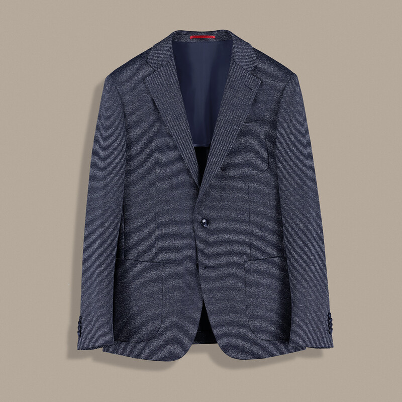 Matteo Ekstra Slim Dokulu Lacivert Ceket - INTERVIEW