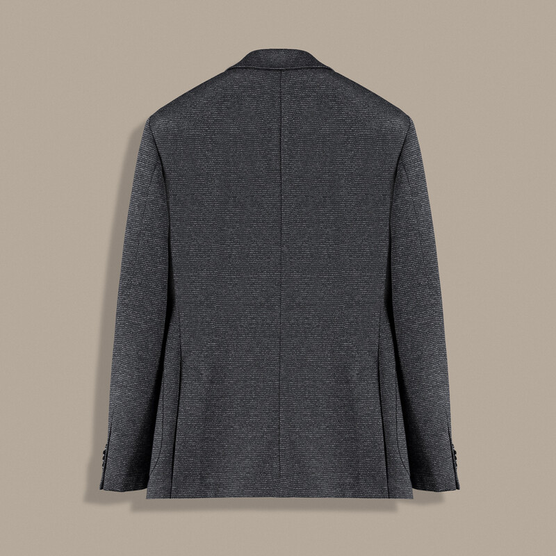 Matteo Ekstra Slim Dokulu Siyah Ceket - INTERVIEW