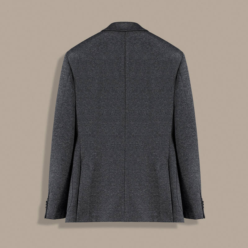 Matteo Ekstra Slim Dokulu Siyah Ceket - 2