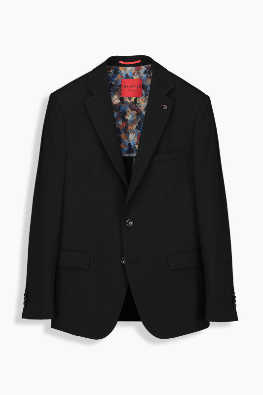 Matteo Siyah Slim Fit Ceket 
