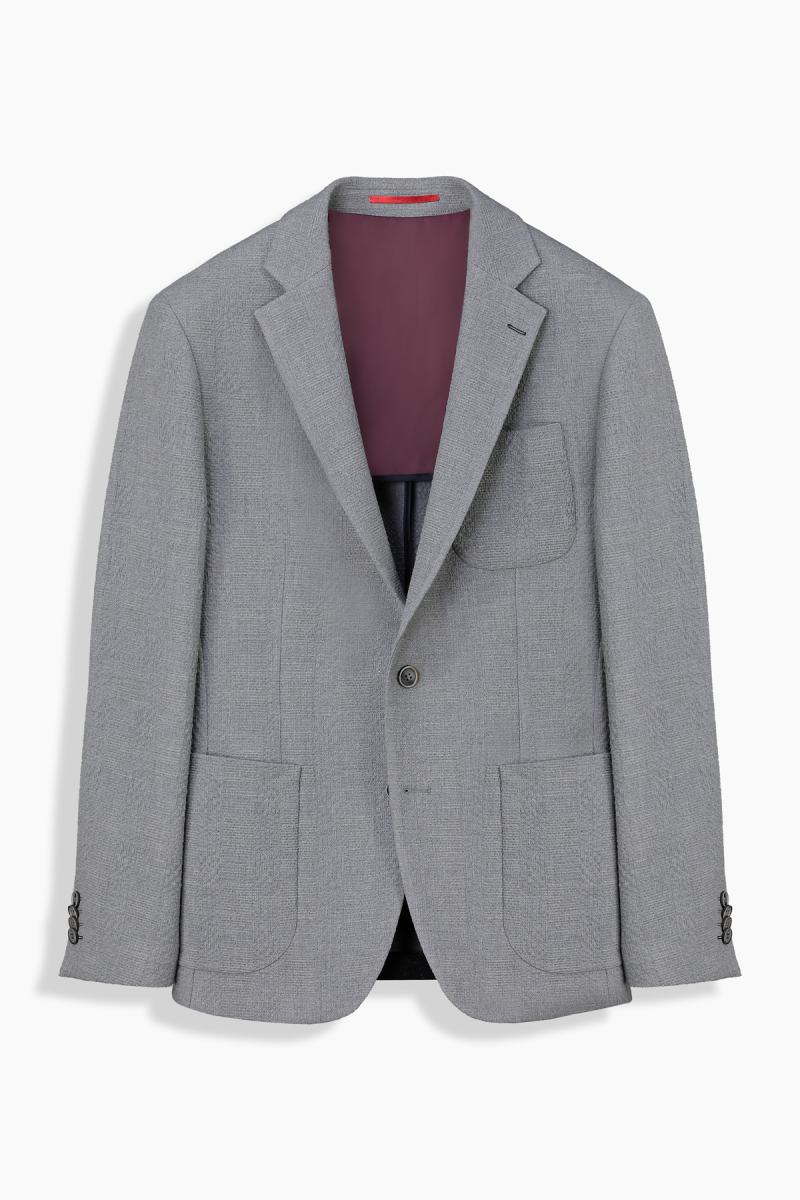 Matteo Ekstra Slim Gri Ceket - 1