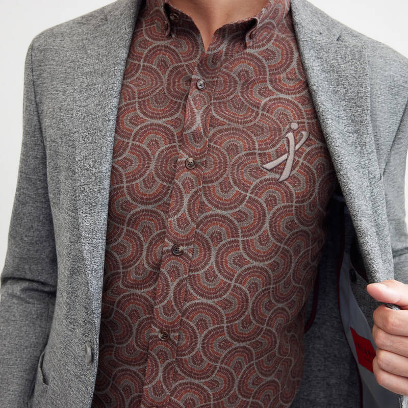 Matteo Ekstra Slim Fit Gri Ceket - 2