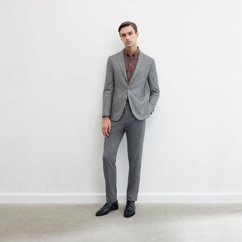 Matteo Ekstra Slim Fit Gri Ceket - 3