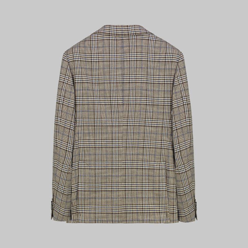 Matteo Ekstra Slim Fit Kahverengi Ekose Ceket - 5