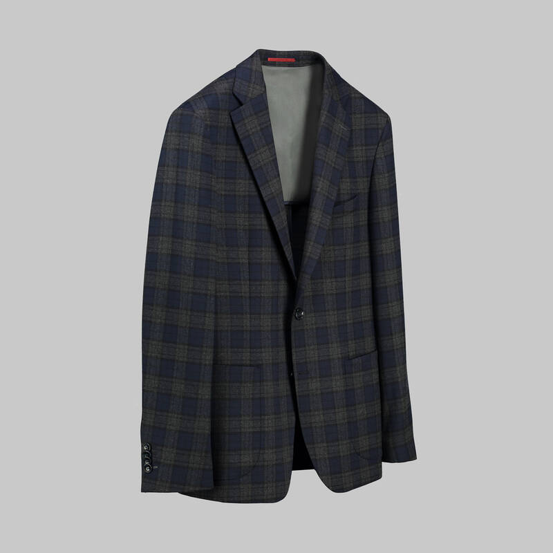 Matteo Kareli Ekstra Slim Fit Lacivert Ceket - 2