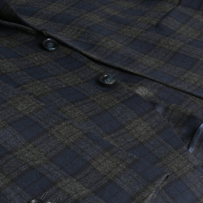 Matteo Kareli Ekstra Slim Fit Lacivert Ceket - 4