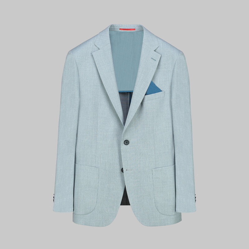 Matteo Ekstra Slim Fit Açık Mavi Ceket 