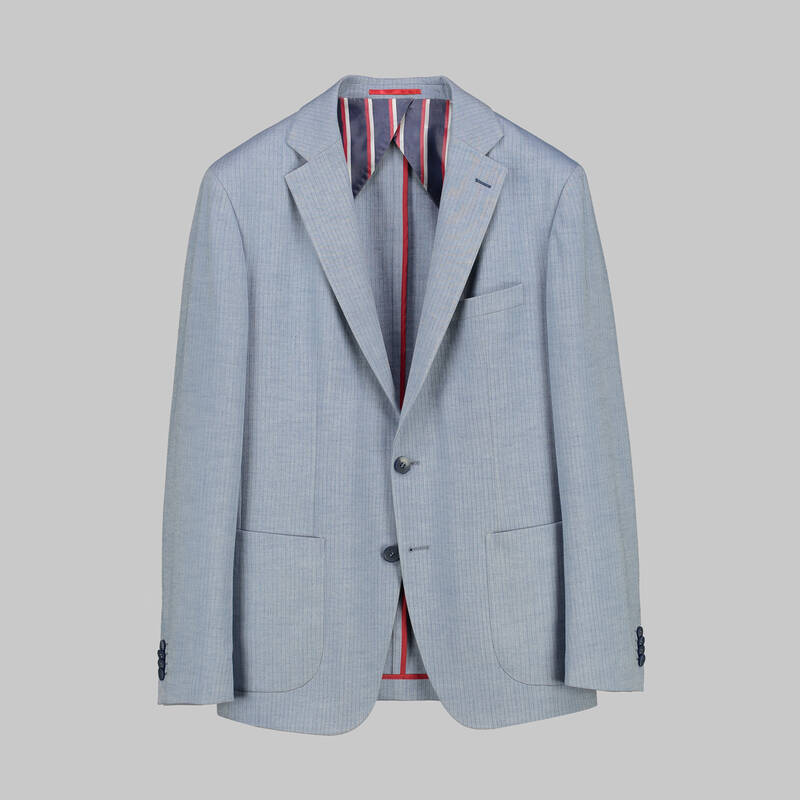 Matteo Ekstra Slim Fit Açık Mavi Ceket - 3