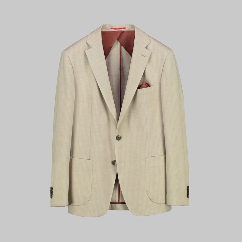 Matteo Ekstra Slim Fit Bej Ceket 