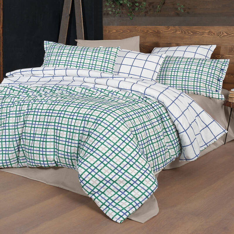 Mayon Flanel Çift Kişilik Mavi Nevresim Takımı - 3