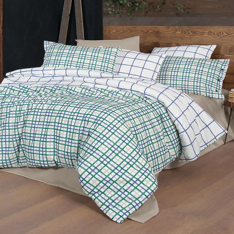 Mayon Flanel King Size Mavi Nevresim Takımı - SAREV