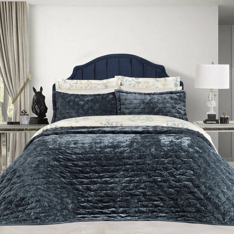 Metis Yatak Örtüsü Seti Mavi - 1