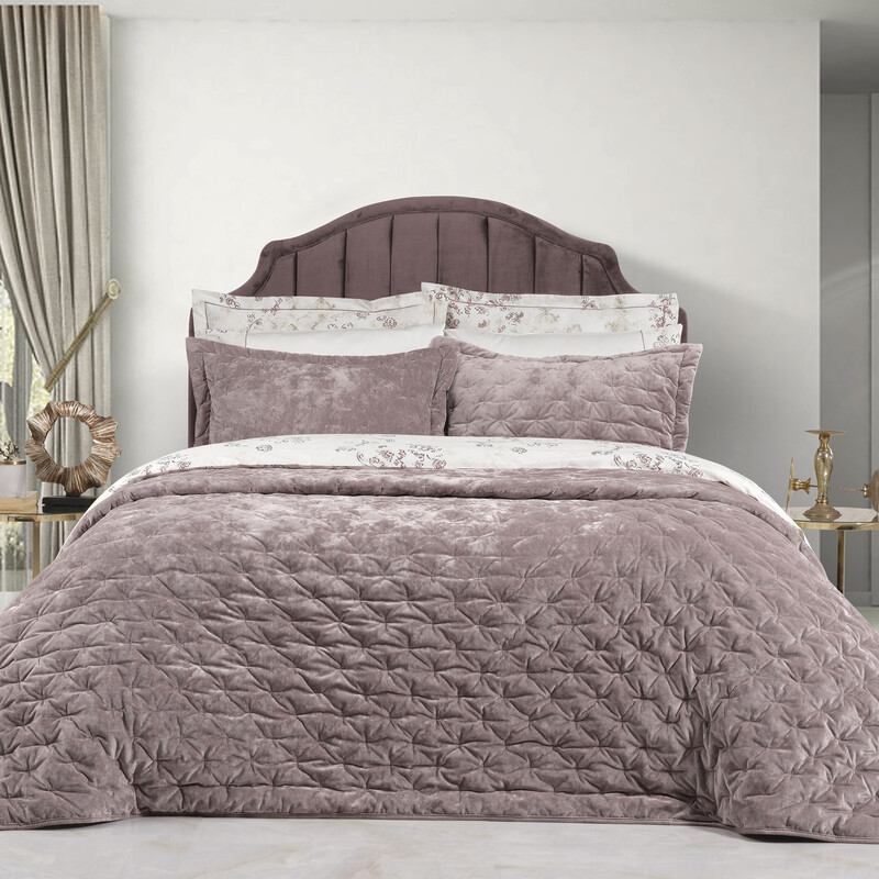 Metis Yatak Örtüsü Seti Pembe 