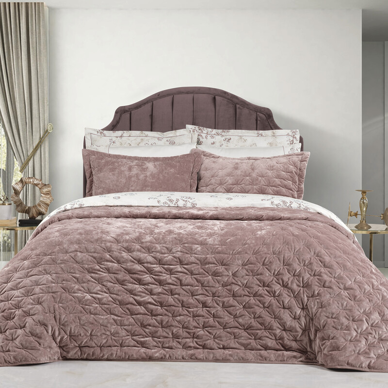 Metis Yatak Örtüsü Seti Somon 