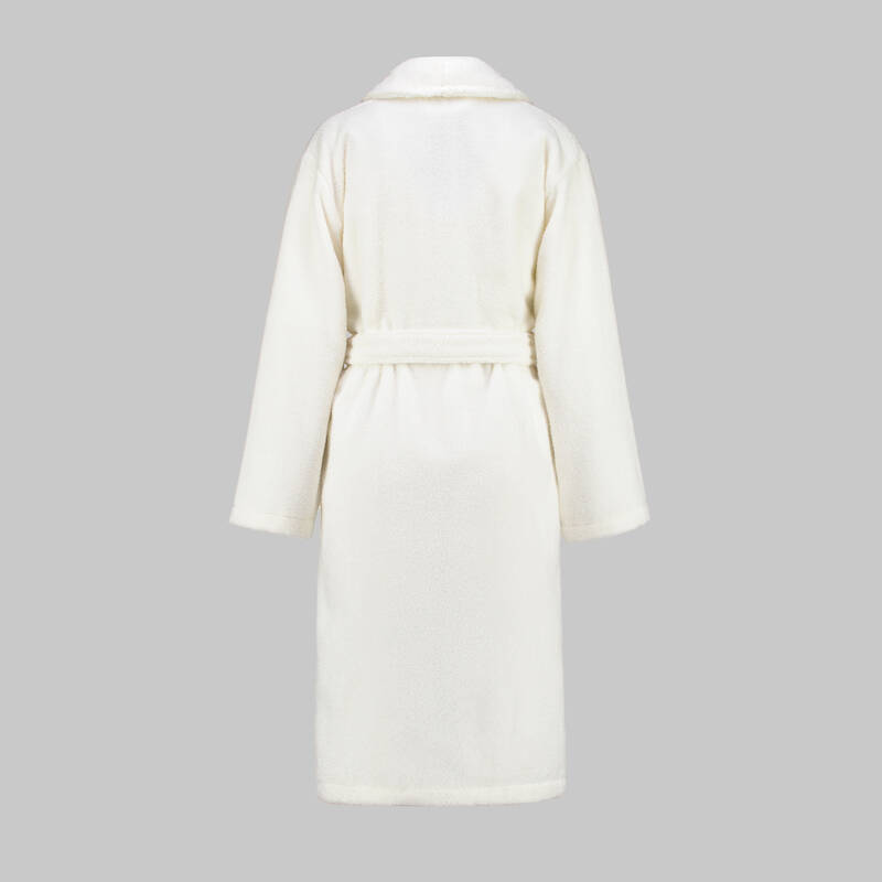 Micco Şal Yaka Unisex Bornoz Ekru - 2